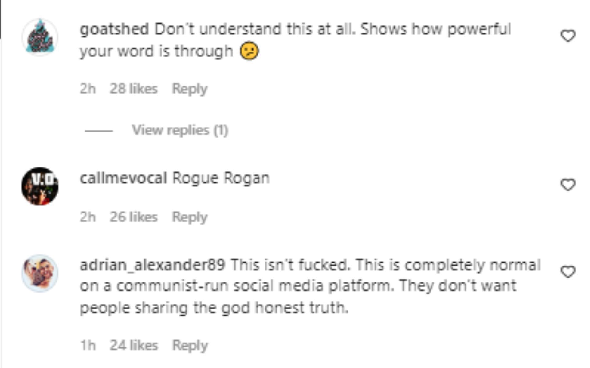 User calls Instagram a commnuist-run platform