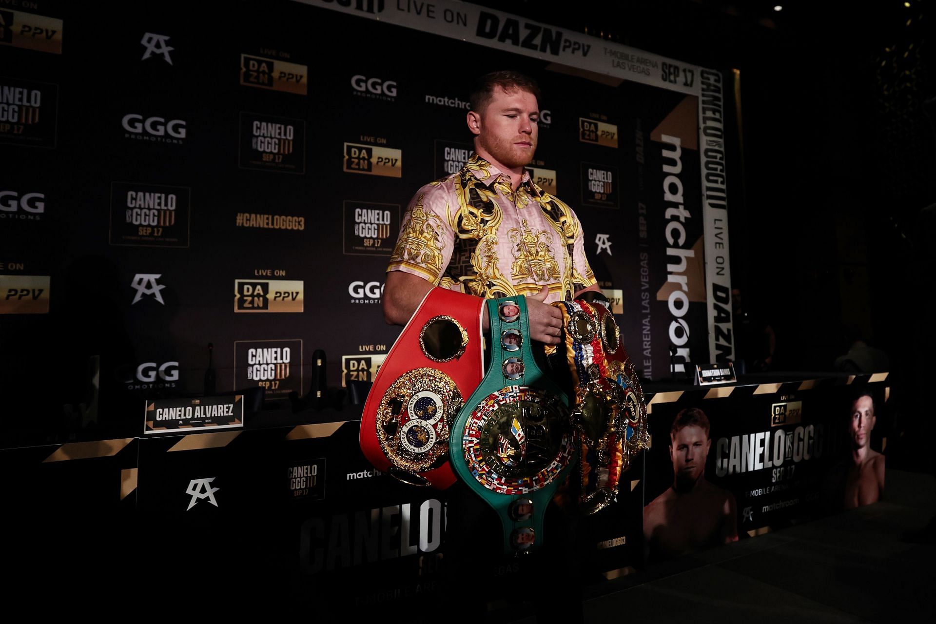 Canelo Alvarez at a press conference