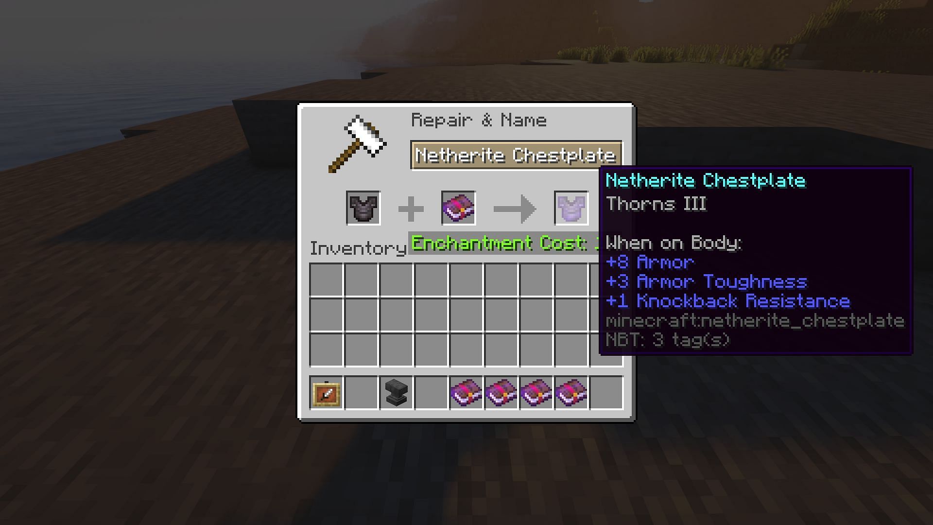 Thorns is one of the few offensive enchantments for armor (Image via Minecraft 1.19.1 update)