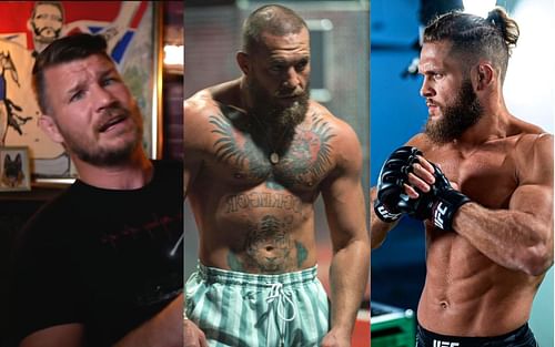 Michael Bisping (left), Conor McGregor (center), Rafael Fiziev (right) [Images courtesy: Michael Bisping via YouTube, @thenotoriousmma and @rafael_ataman_fiziev via Instagram]