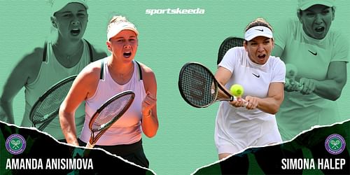 Anisimova (L) faces Halep for a spot in the semis