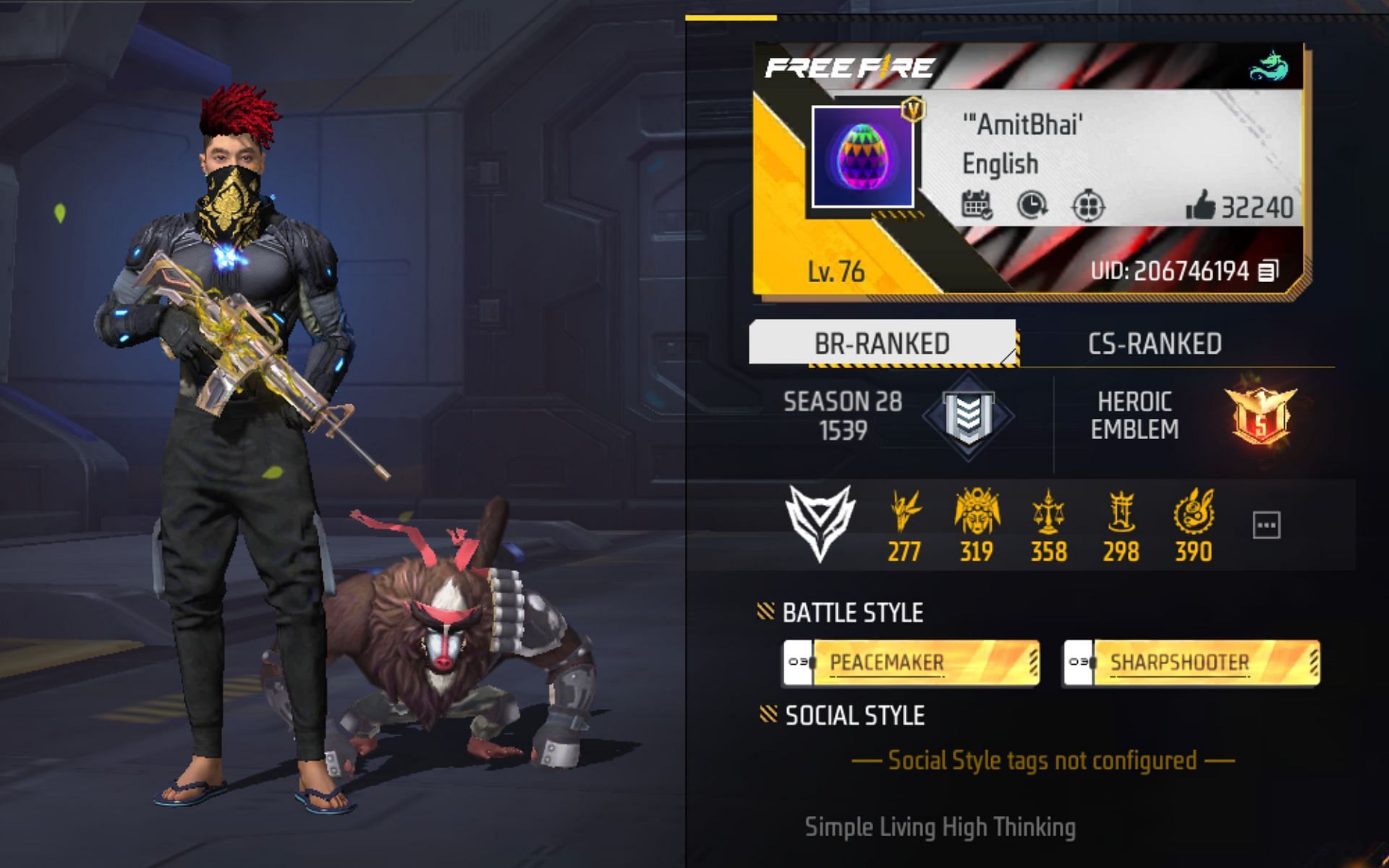 Amitbhai's Free Fire ID, stats, Discord server link, and monthly income  details in November 2021