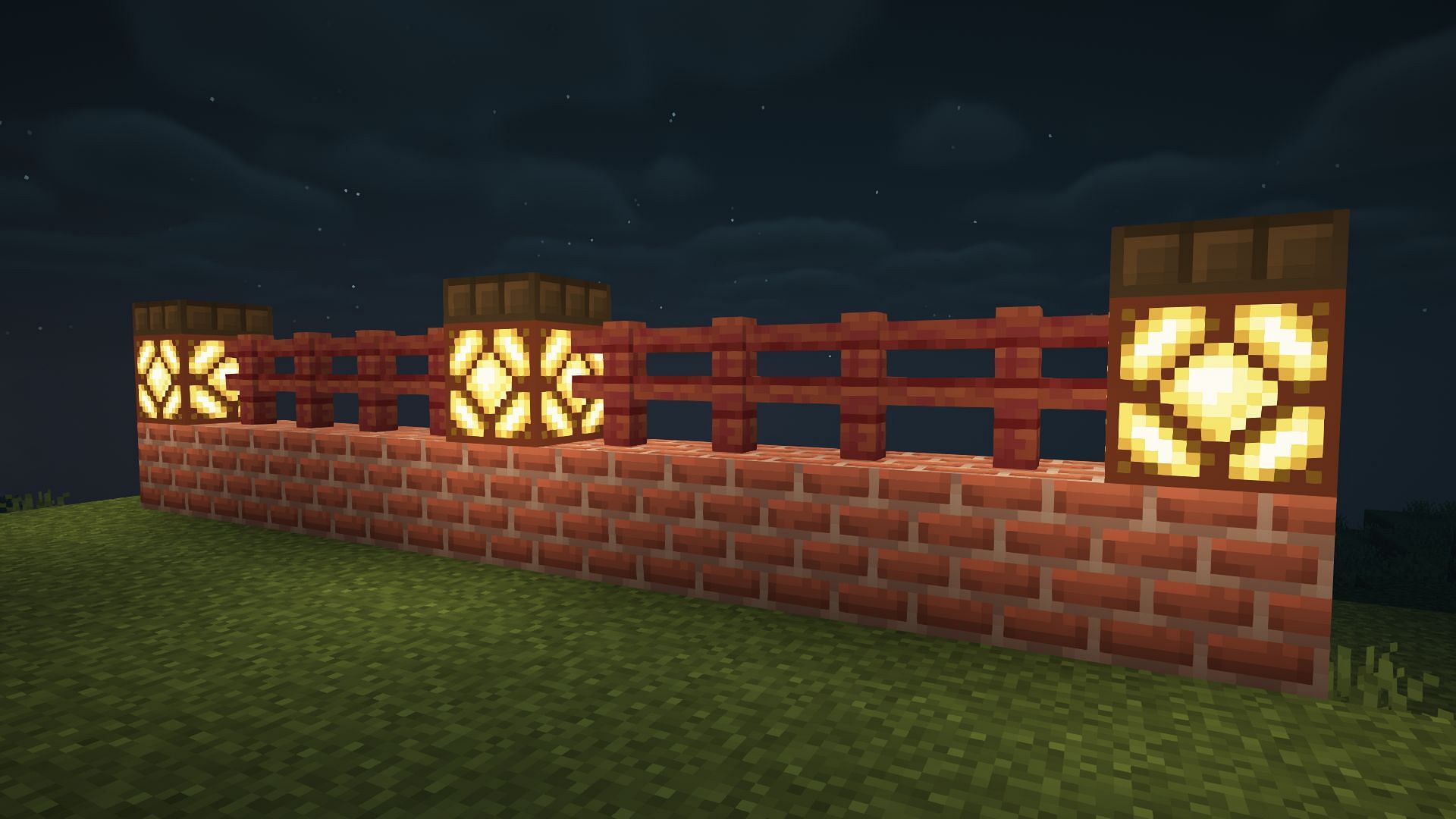 Redstone lamp fence (Image via Minecraft 1.19 update)