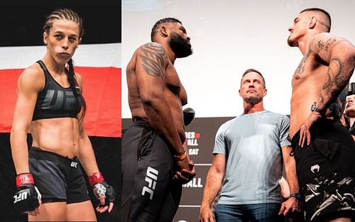 Joanna Jedrzejczyk (left), Curtis Blaydes vs. Tom Aspinall (right) [Images courtesy: @joannajedrzejczyk and @ufc via Instagram]