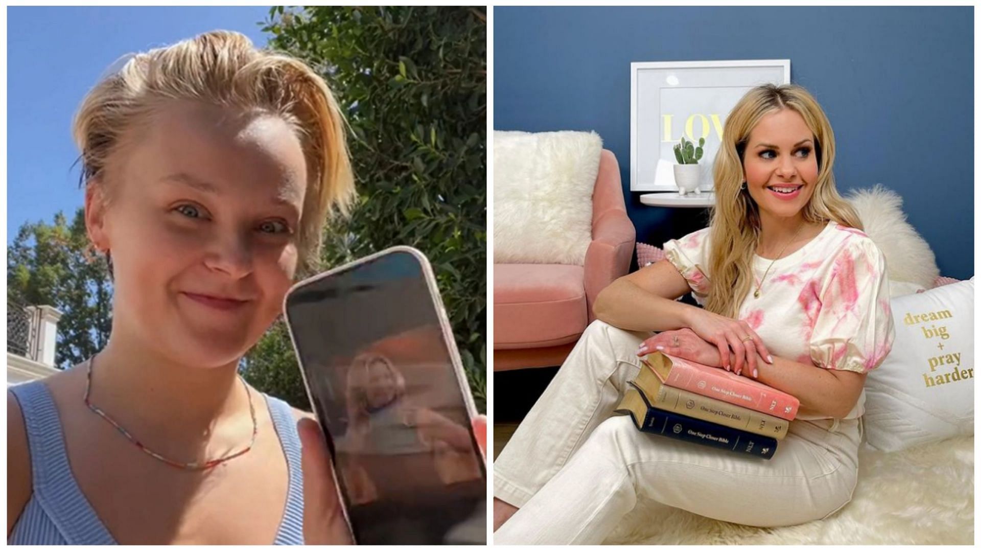 JoJo Siwa called Candace Cameron Bure the &quot;rudest celebrity&quot; she has met (Image via @itsjojosiwa/TikTok and @candacecbure/Instagram)