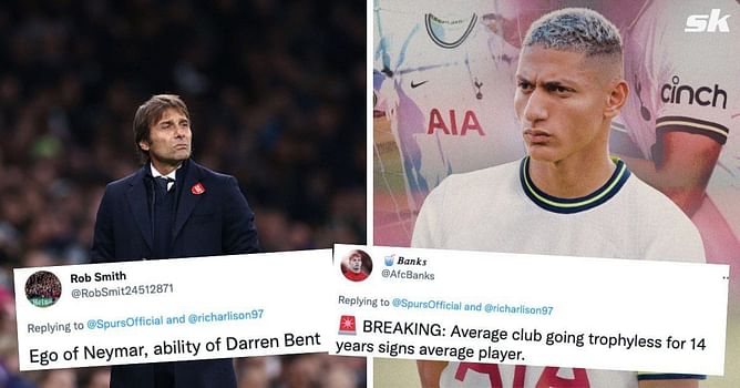 "Ego of Neymar ability of Darren Bent", "Retired from winning trophies" - Rival fans react to Tottenham Hotspur signing Richarlison from Everton