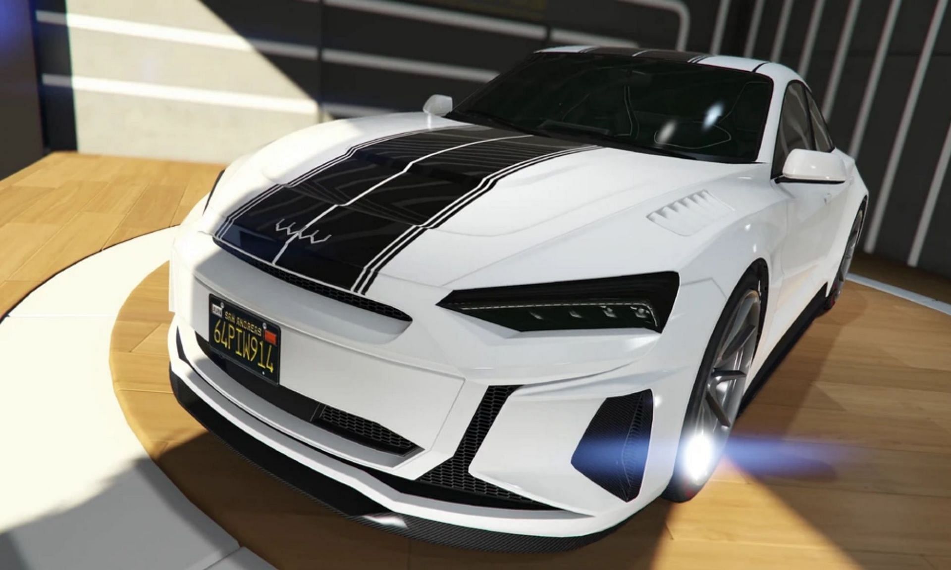 This electric car is a real head turner (Image via Rockstar Games)
