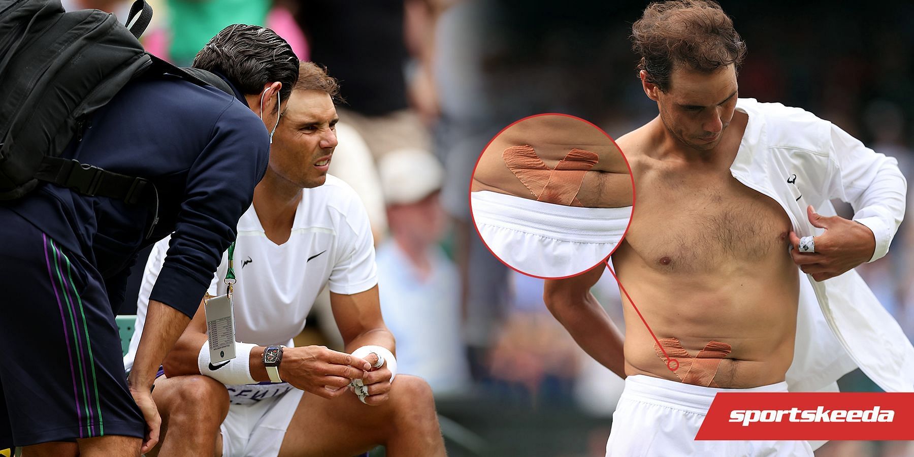 Rafael Nadal has withdrawn from Wimbledon due to an abdominal injury.