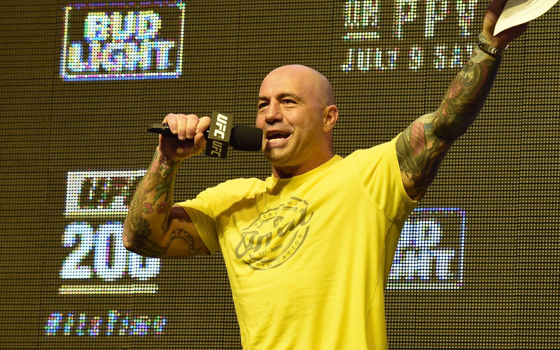 Joe Rogan at the UFC 200 weigh-ins