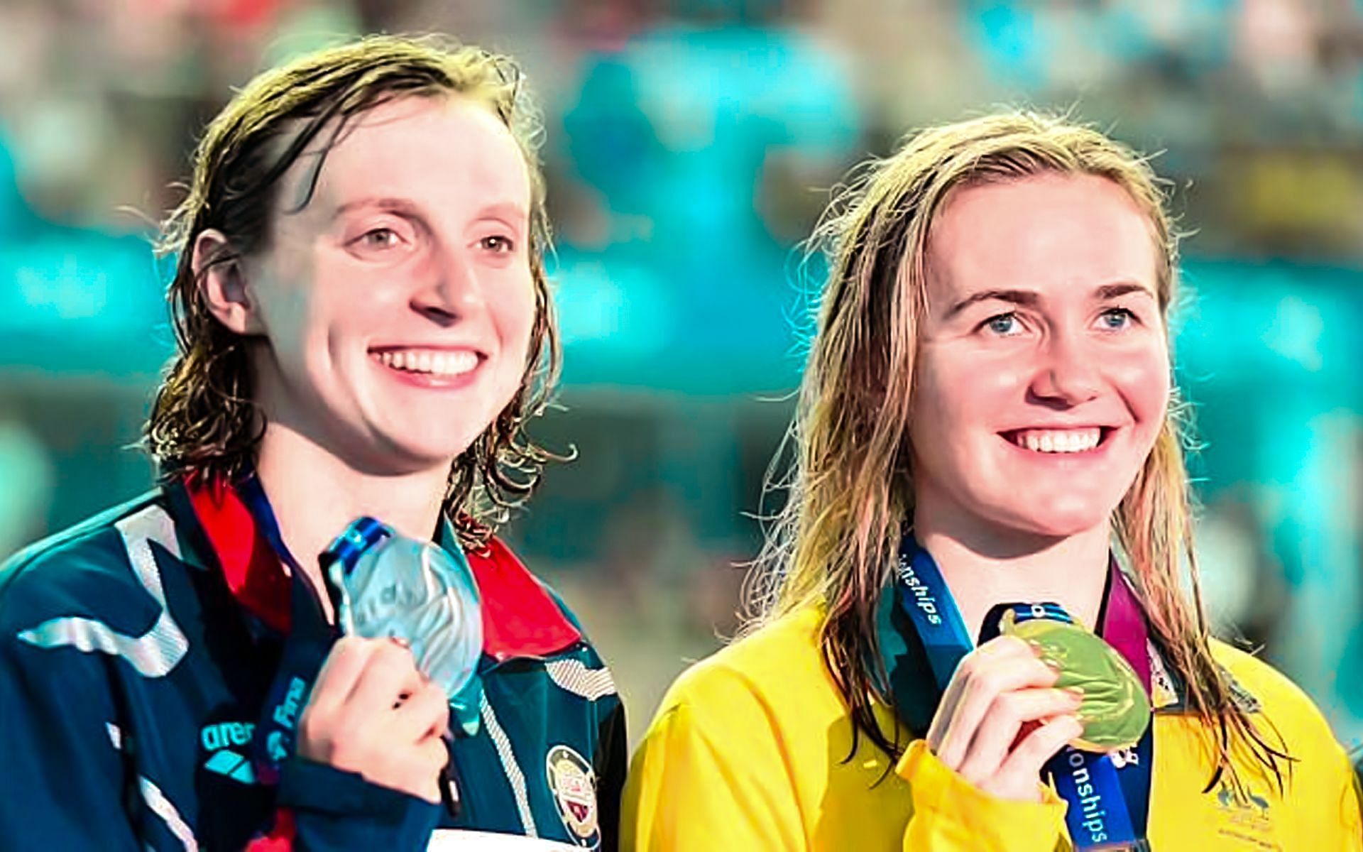 Ariarne beat Katie to clinch the gold medal at the 2019 World Aquatics Championships in the 400 meter freestyle (Image via Olympics)
