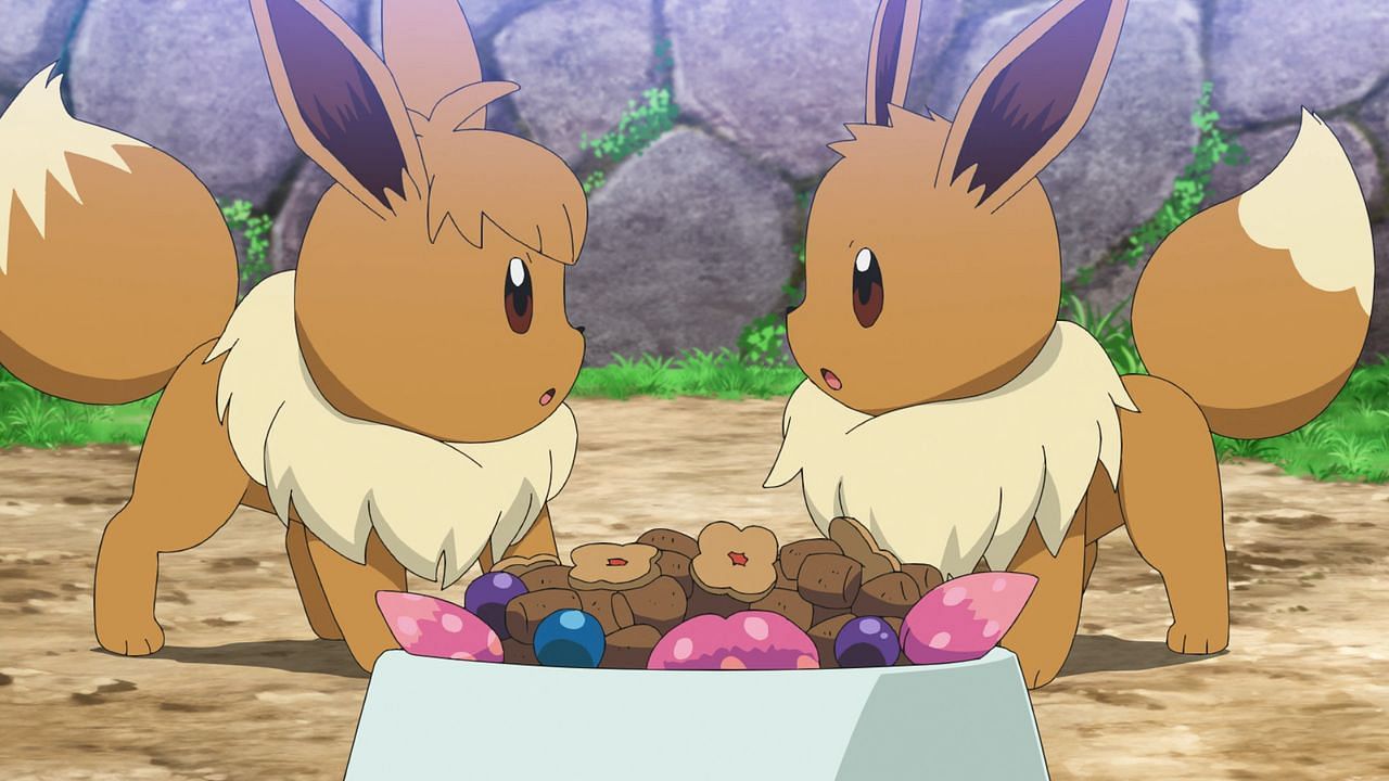 Eevee as it appears in the anime (Image via The Pokemon Company)