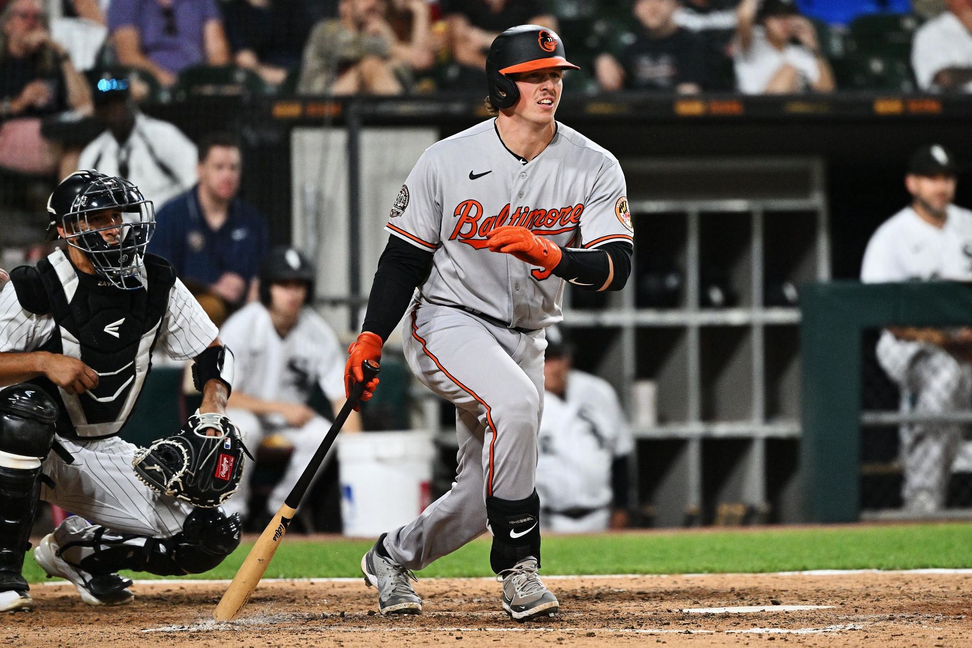 Watch Baltimore Orioles rookie Adley Rutschman ecstatic after hitting