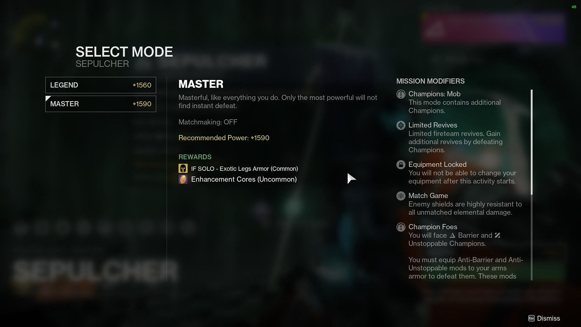 Lost Sector modifiers for today (Image via Destiny 2)