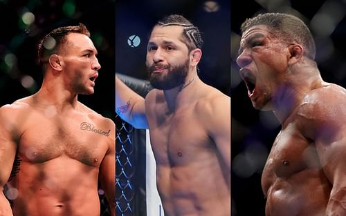 (L-R) Michael Chandler, Jorge Masvidal, Gilbert Burns
