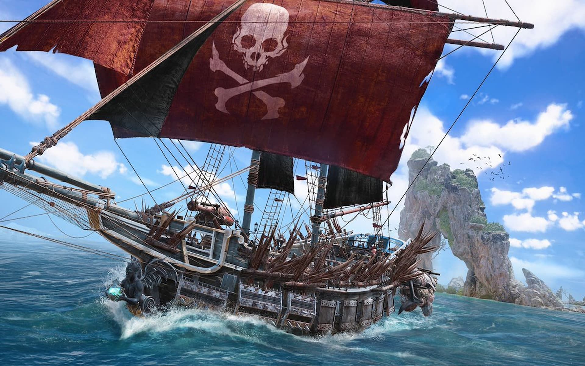 Sailing a ship is all a part of the pirate&#039;s life in Skull and Bones (Image via Ubisoft)