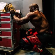 Bobby Lashley looking at the gold he just won!