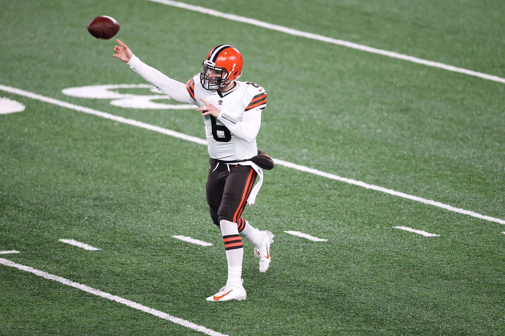 Baker Mayfield in action during his time with the Cleveland Browns.