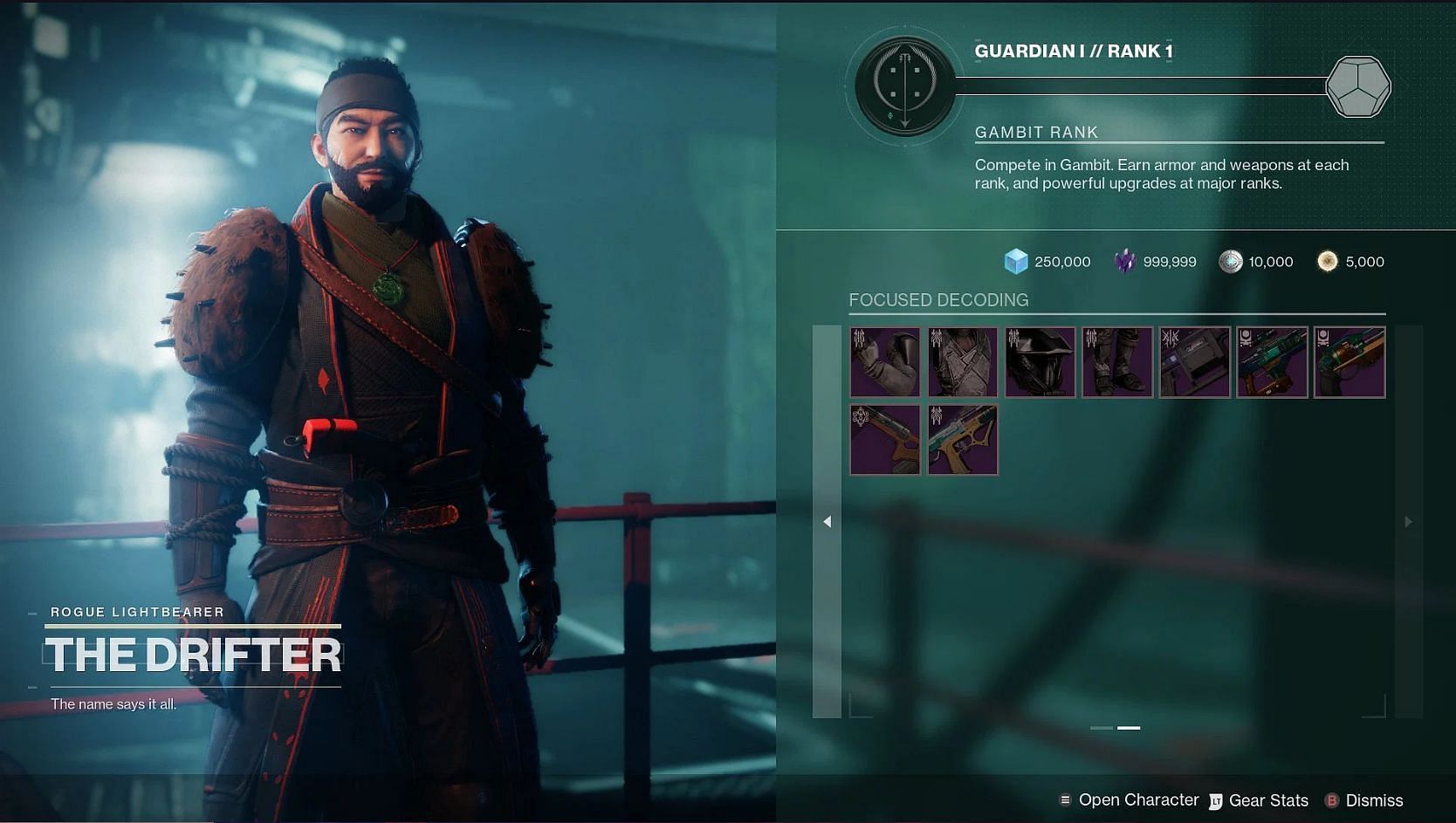 Drifter, the Gambit vendor at the Tower (Image via Destiny 2)