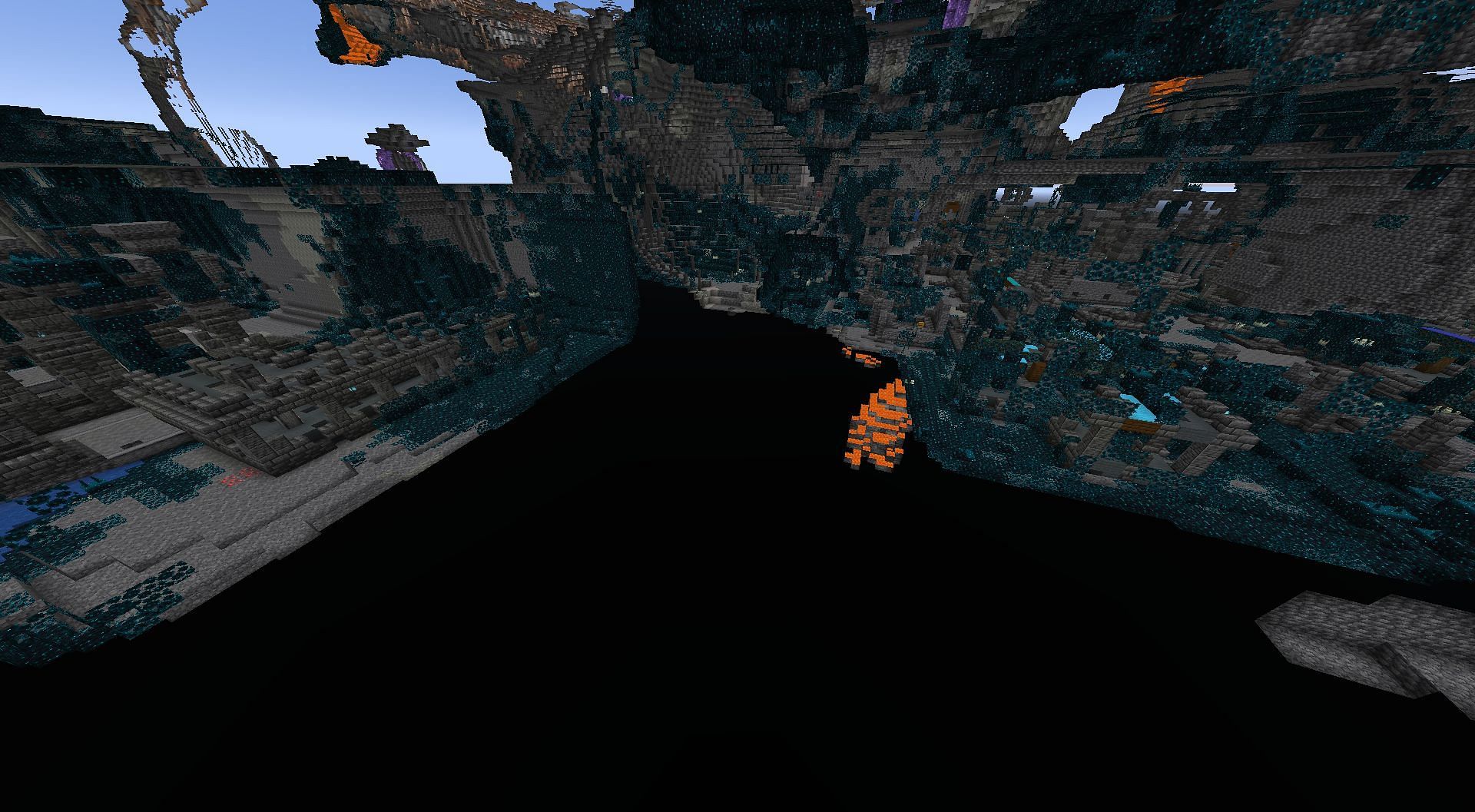 Deep Dark cave with ancient city (Image via Reddit/apollowomc)