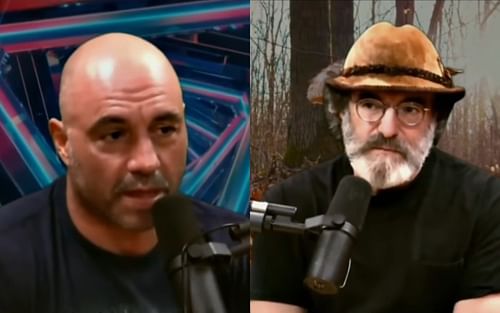 Joe Rogan (L) and Paul Stamets (R) [Image via @juanjo_sound on Instagram]