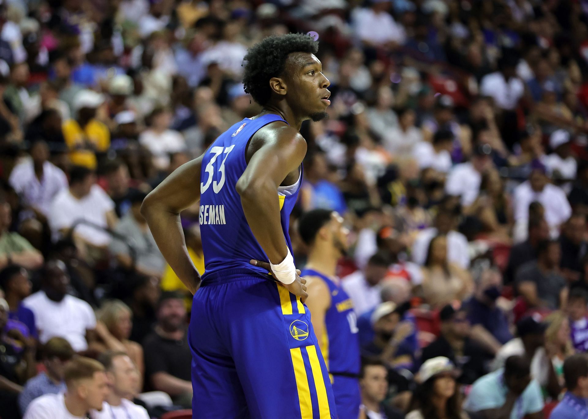 James Wiseman of the Golden State Warriors during the 2022 NBA Summer League