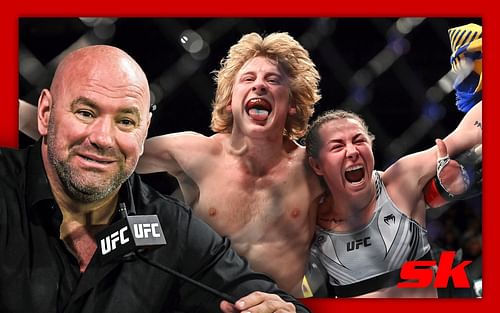 Dana White, and Paddy Pimblett and Molly McCann.