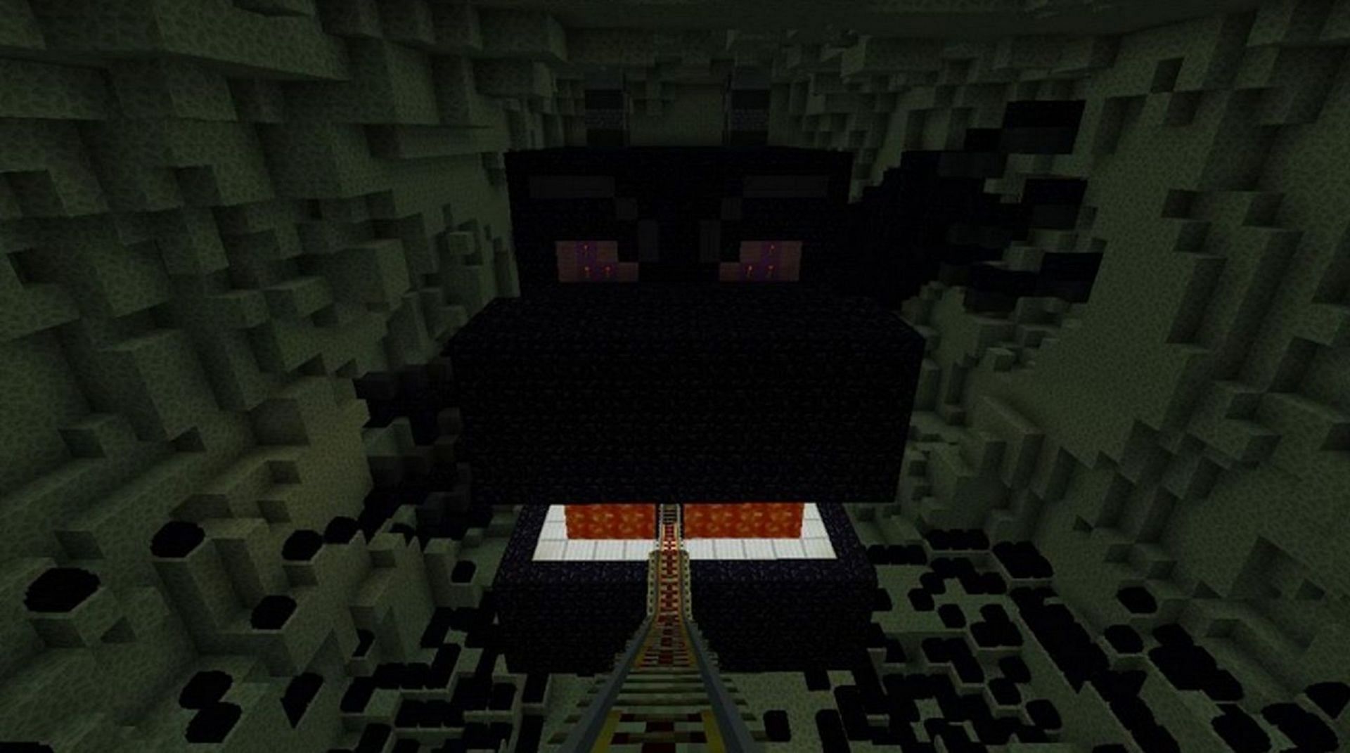 The Ender Dragon coaster in Notchland (Image via LEISURE GAMING/PlanetMinecraft)