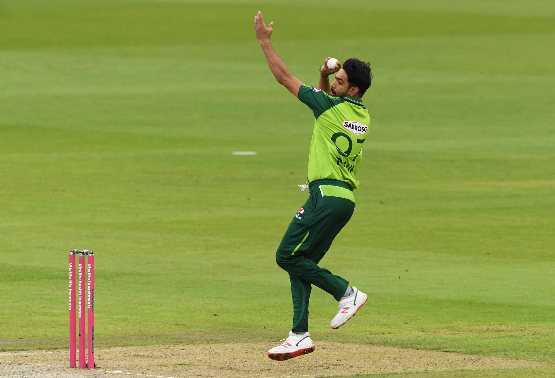 Haris Rauf in action. (Image: Getty)