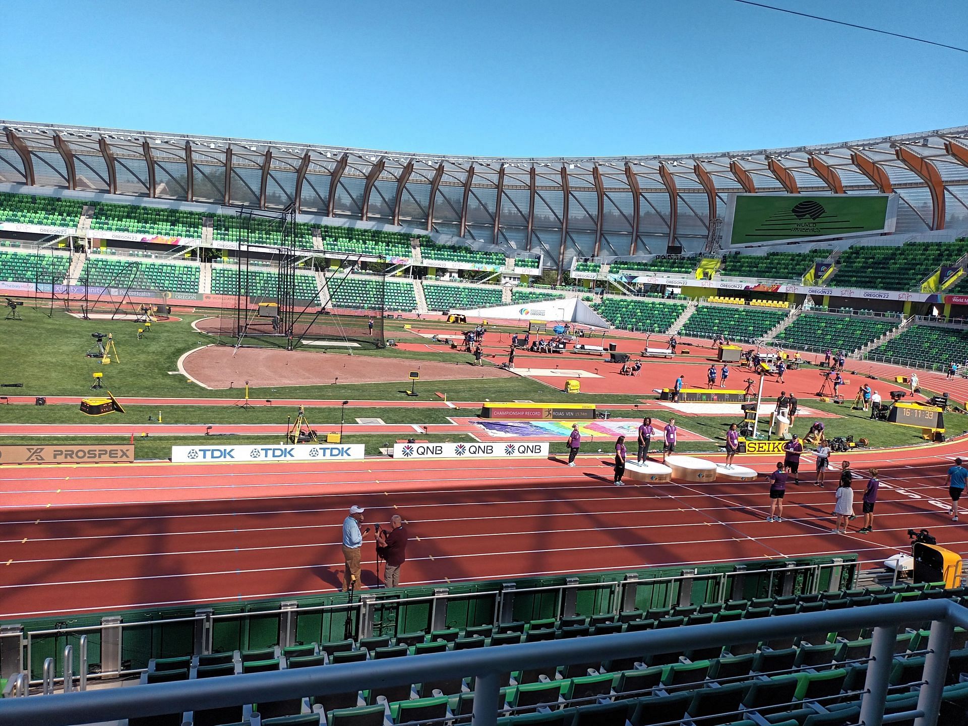 Hayward Field is all set for the World Athletics Championships. (Picture credit: Navneet Singh)