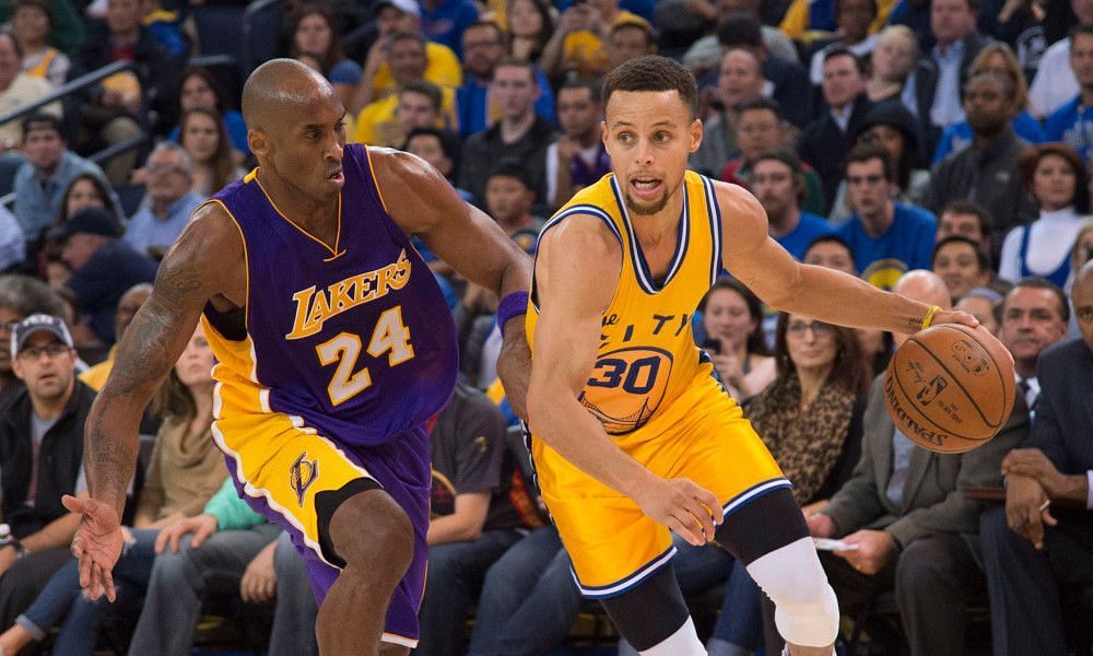 Steph Curry of the Golden State Warriors against Kobe Bryant of the LA Lakers [Source: USA Today]