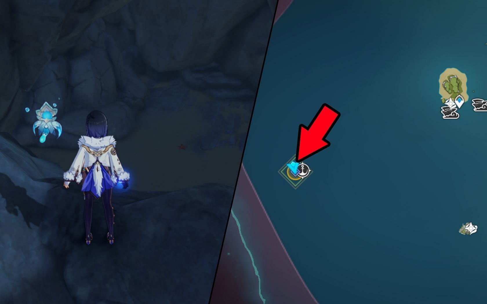If you did the Broken Isle (or any other) part already, you should see it marked on the map (Image via HoYoverse)