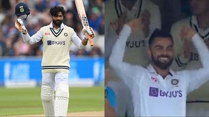 [Watch] Virat Kohli celebrates ecstatically after Ravindra Jadeja completes his century in IND vs ENG 2022 Test