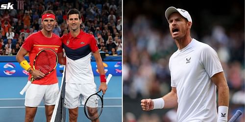 From L-R: Rafael Nadal, Novak Djokovic, and Andy Murray