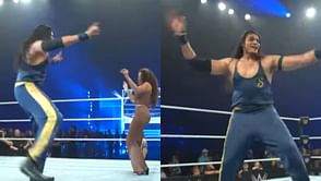 WWE में 7 फुट लंबे भारतीय Superstar ने मैच हारने के बाद डांस से मचाया धमाल, पूर्व चैंपियन की गर्लफ्रेंड के साथ किया भांगड़ा