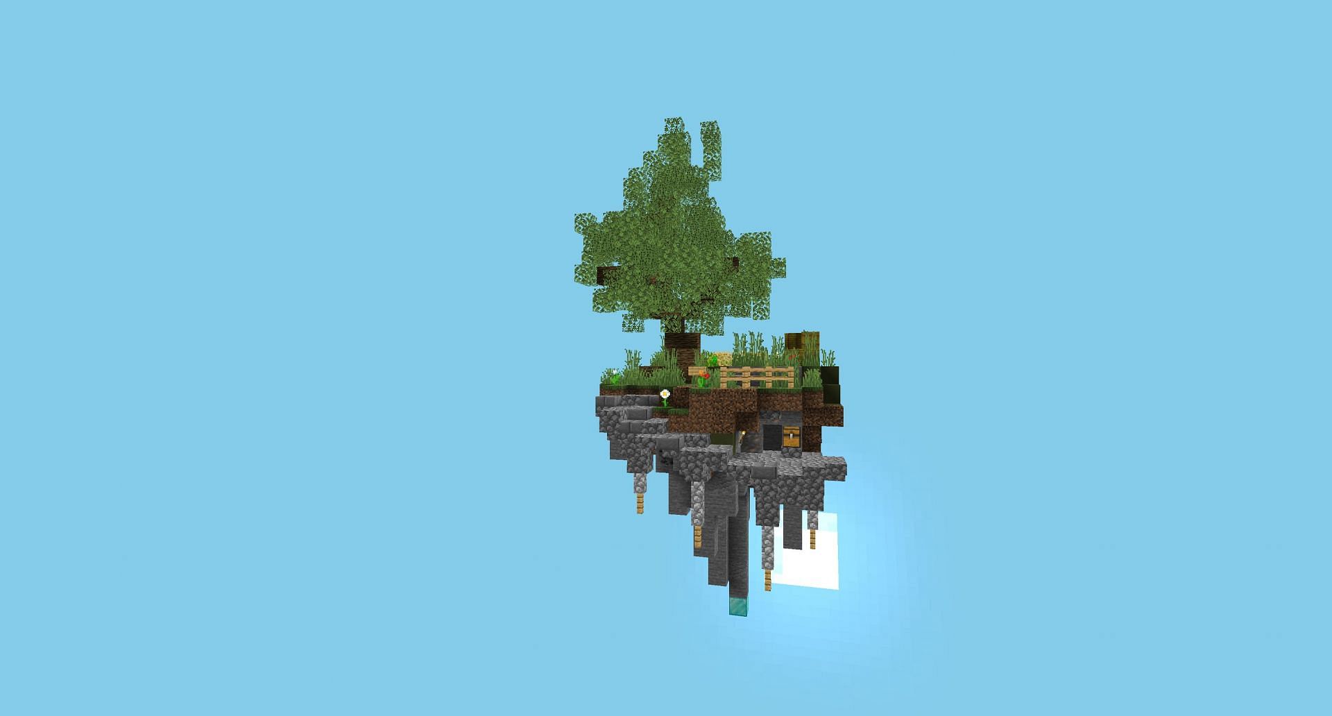 The objective of skyblock is to survive and thrive on your floating island (Image via Mojang)