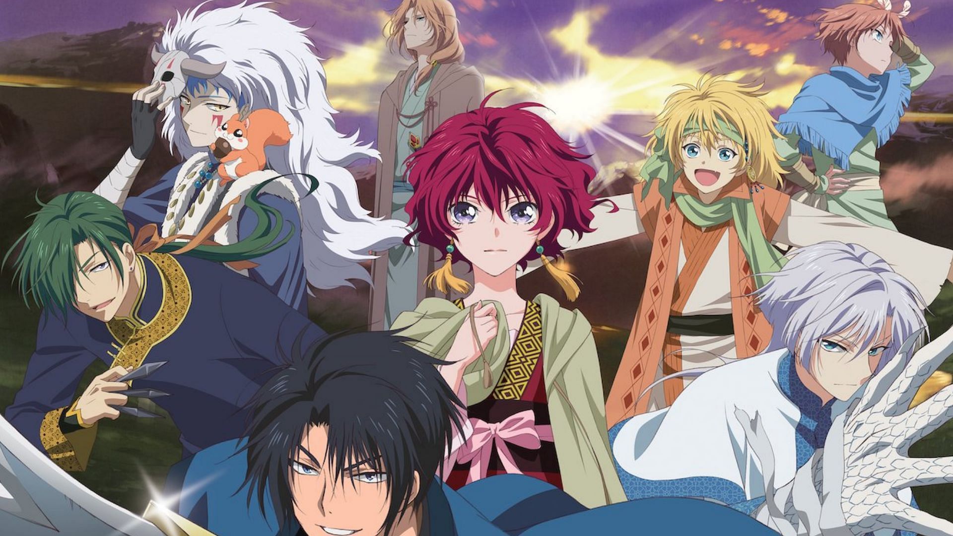Some of the colorful characters in Yona of the Dawn (Image via Pierrot)