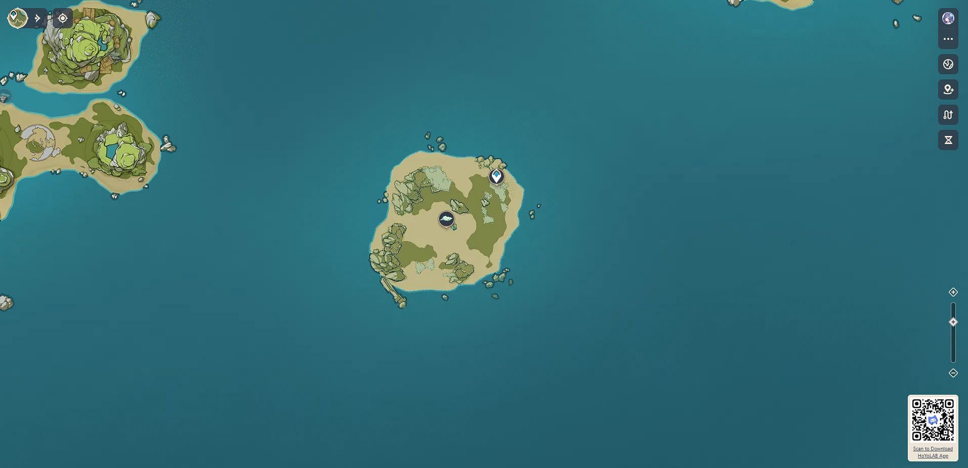 One conch in the middle of the island (Image via HoYoverse)