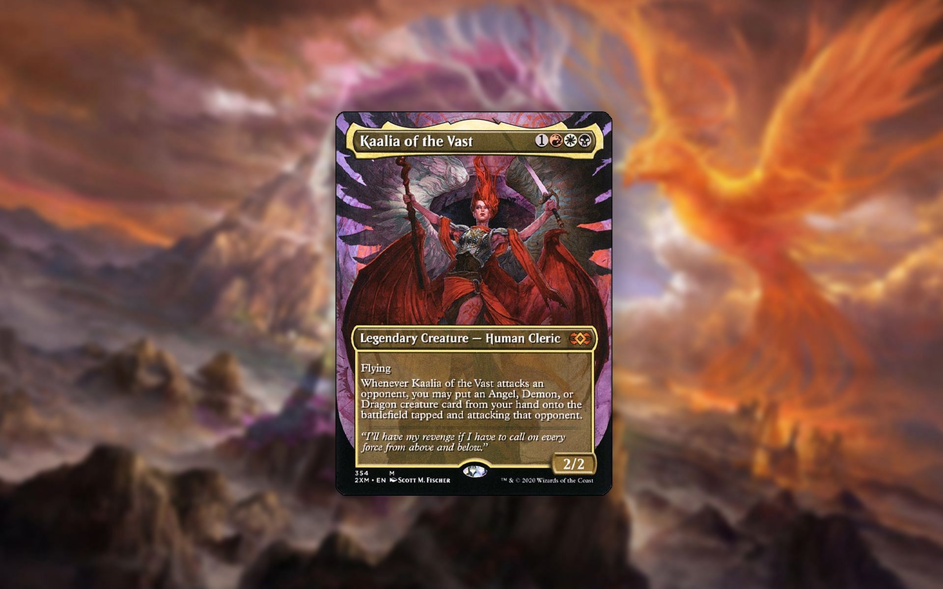 Want to play those 8 or 10 drop creatures for free? Kaalia of the Vast is here to help (Image via Sportskeeda)