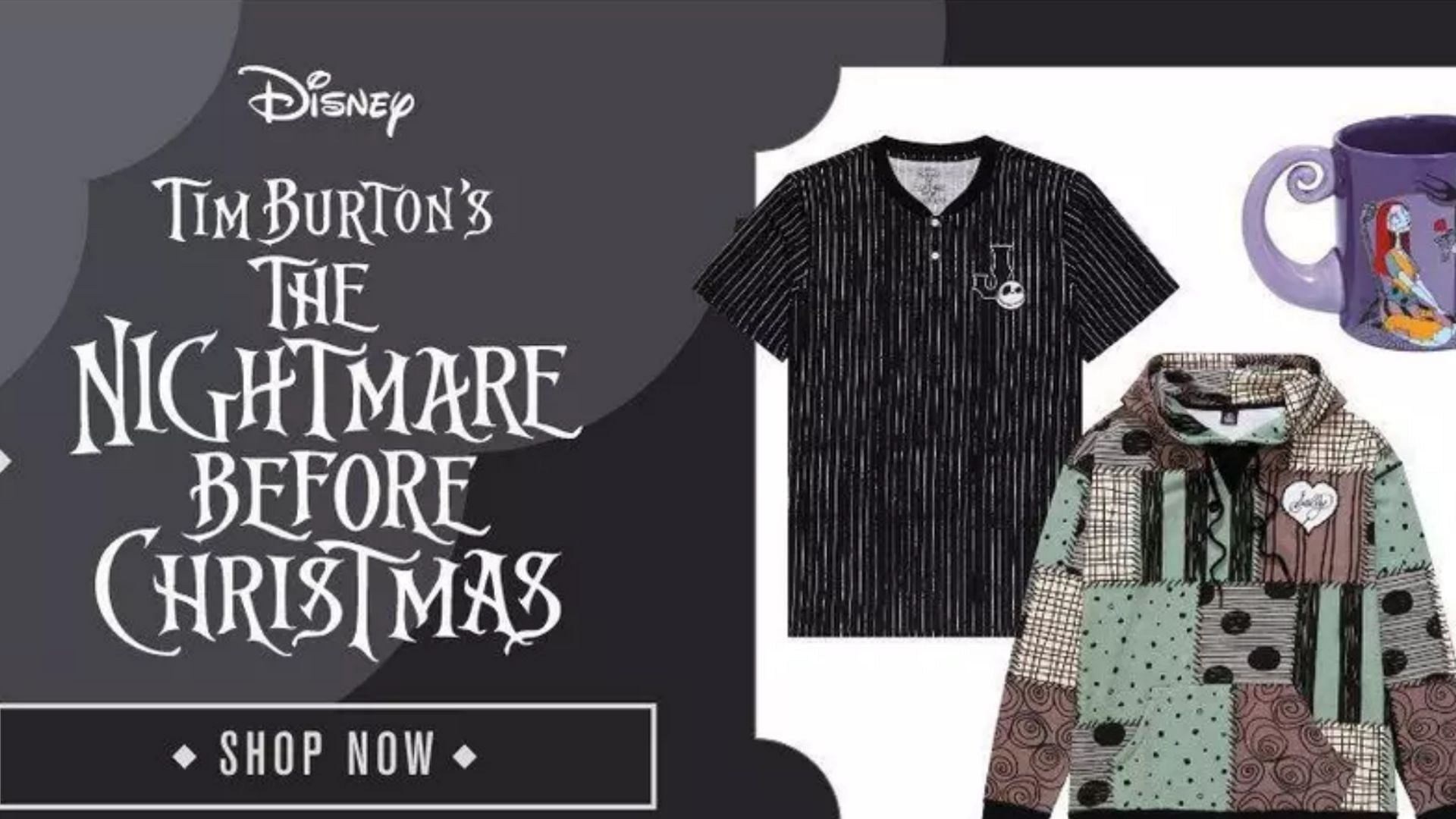 The Nightmare Before Christmas-inspired apparel collection (Image via BoxLunch)