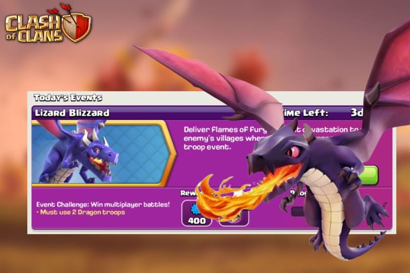 Latest Lizard Blizzard Challenge in Clash of Clans Rewards, attacking