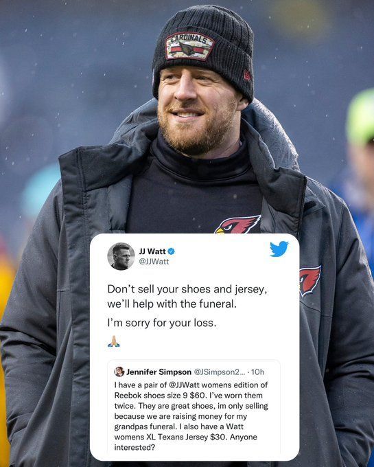 JJ Watt covers cost of funeral after fan attempts to sell merch