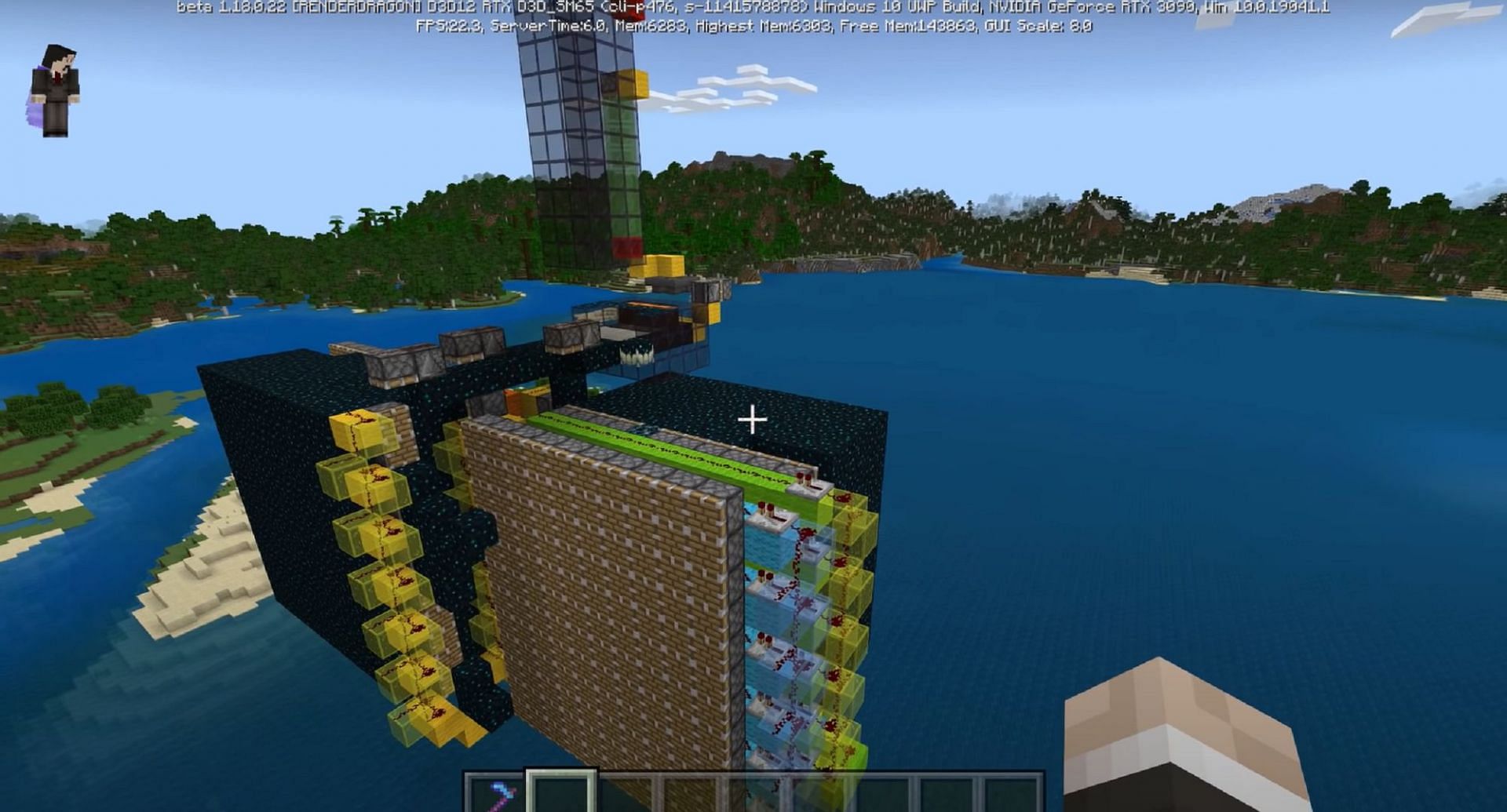 An AFK sculk XP farm (Image via Mumbo Jumbo/Youtube)