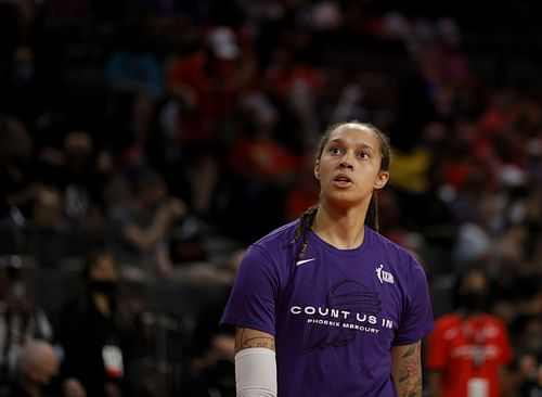 Brittney Griner during a Phoenix Mercury v Las Vegas Aces Game last season