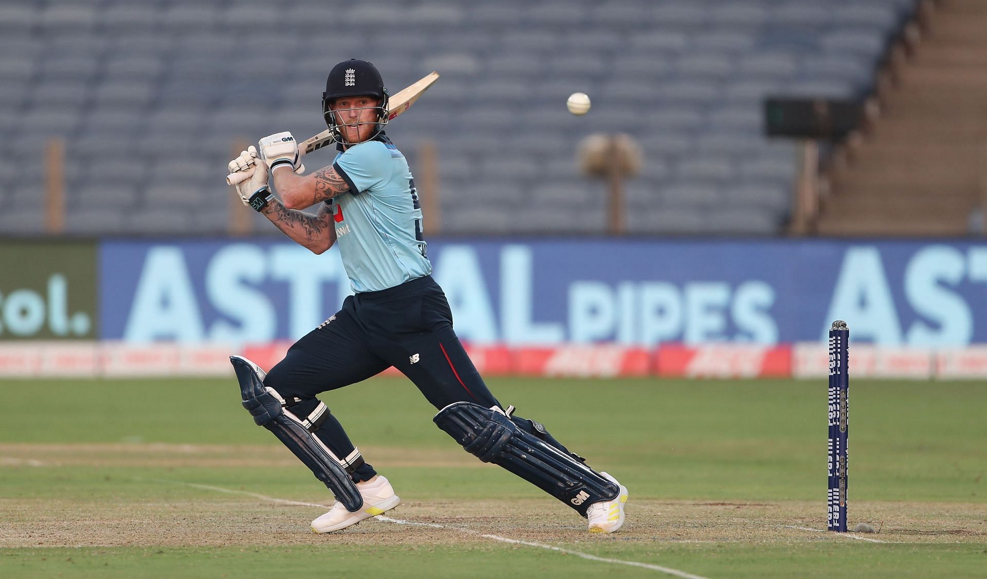 Ben Stokes in action against India