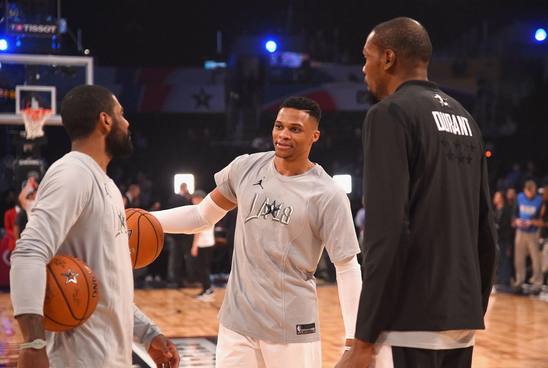 A Kevin Durant-Russell Westbrook reunion is possible if Kyrie Irving gets traded to the LA Lakers.
