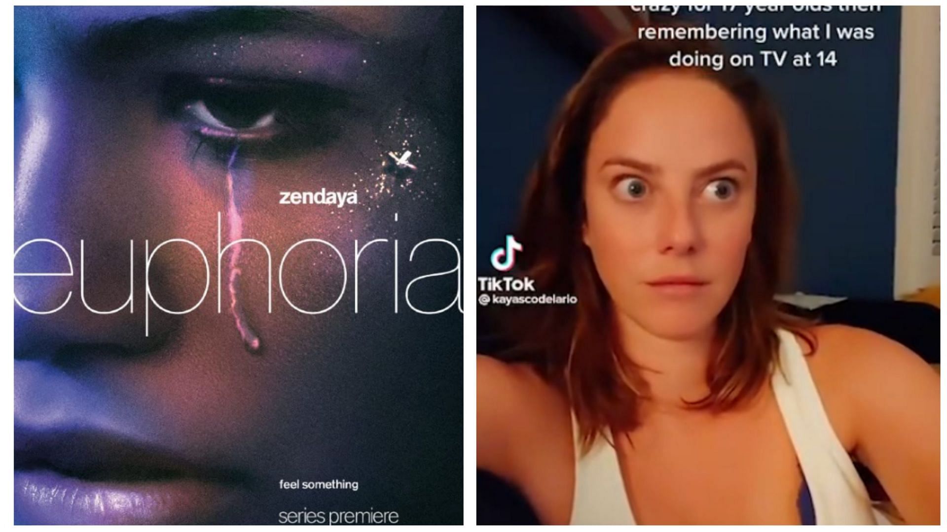 Skins actress Kaya Scodelario reacted to Euphoria (Image via @euphoria and @defnoodles/Instagram)