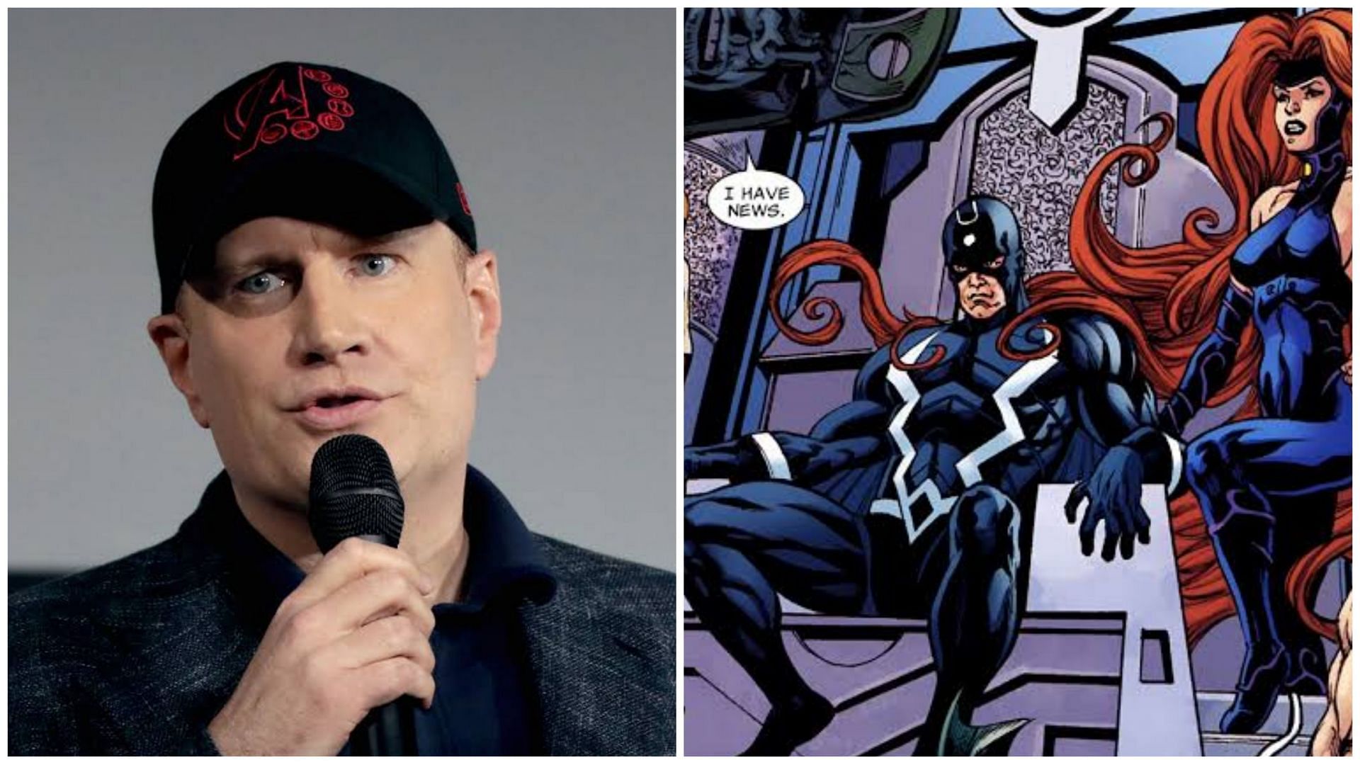 Kevin Feige and Inhumans (Images via Wikipedia and Marvel Comics)