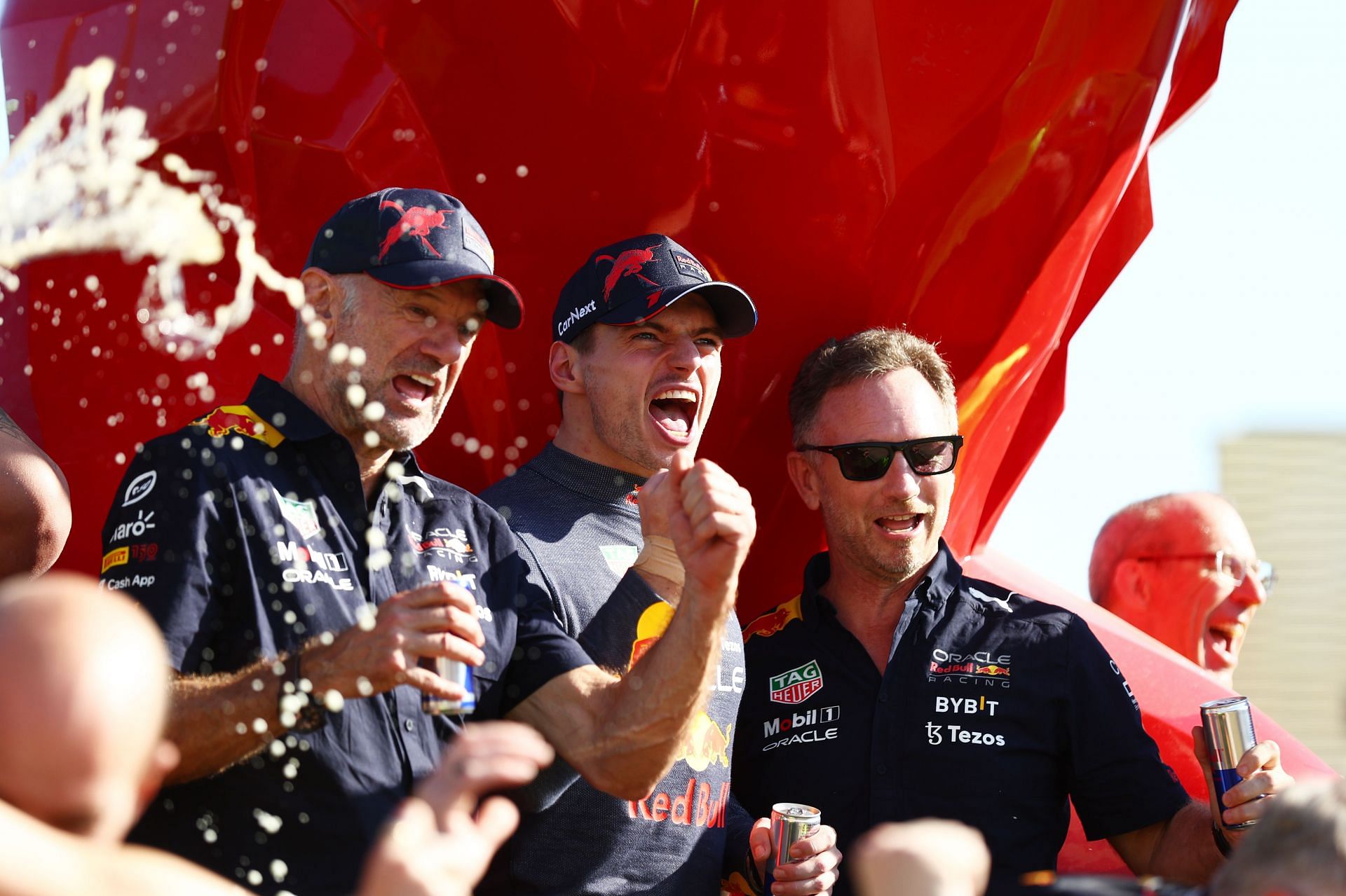 F1 Grand Prix of France - The Red Bull team celebrate in France.