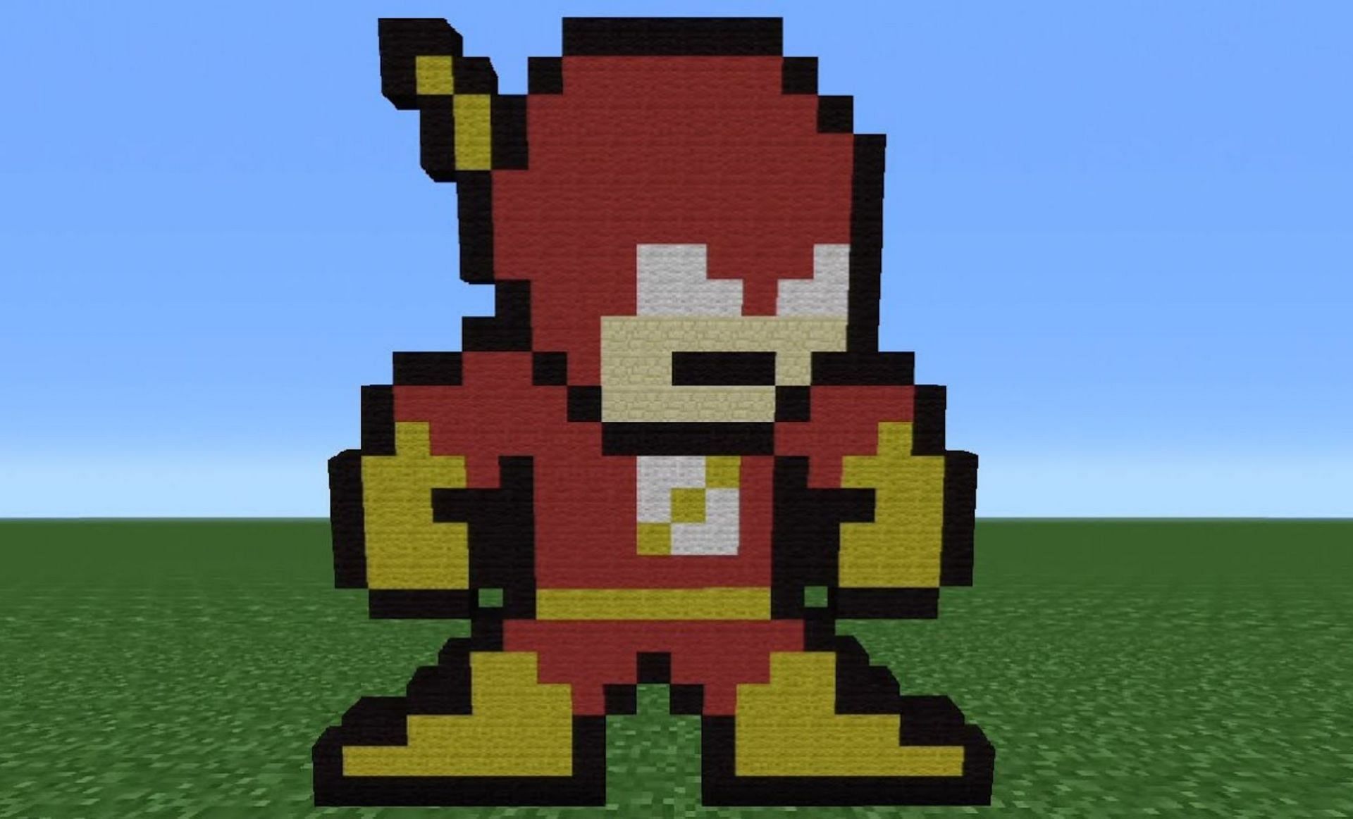 Pixel art in-game (Image via Minecraft Wiki)