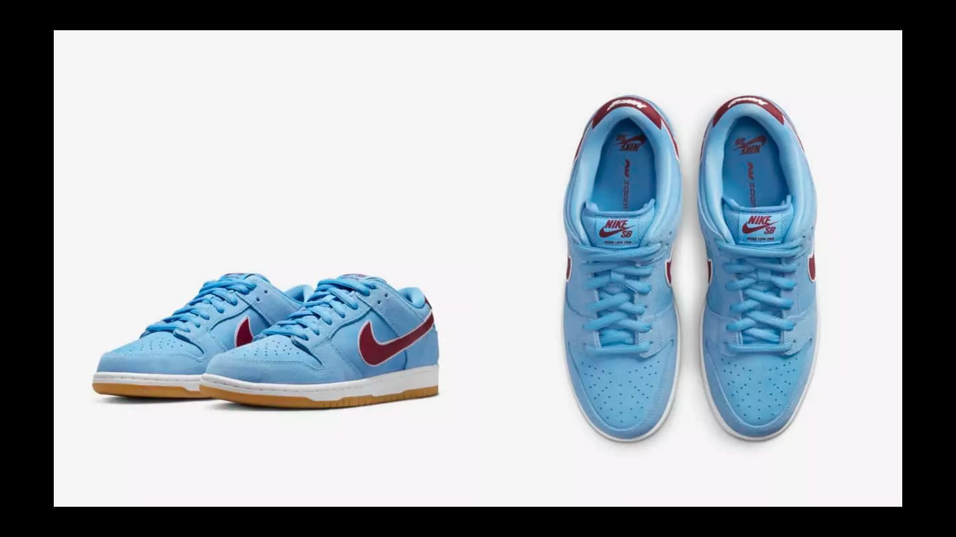 SB Dunk Low Valor Blue and Team Maroon / Philadelphia Phillies (Image via Nike)